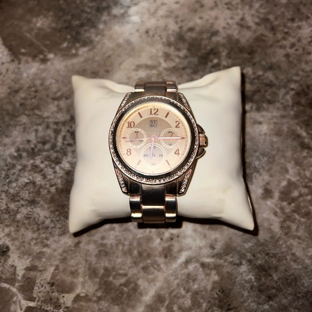 New York and company rose gold watch